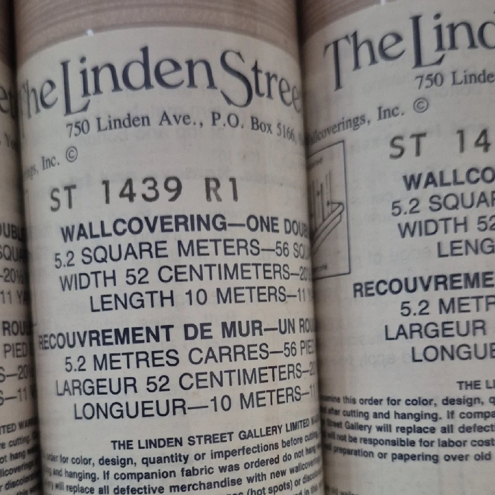 Vintage 90's Neutral Striped Wallpaper - The LINDEN street gallery